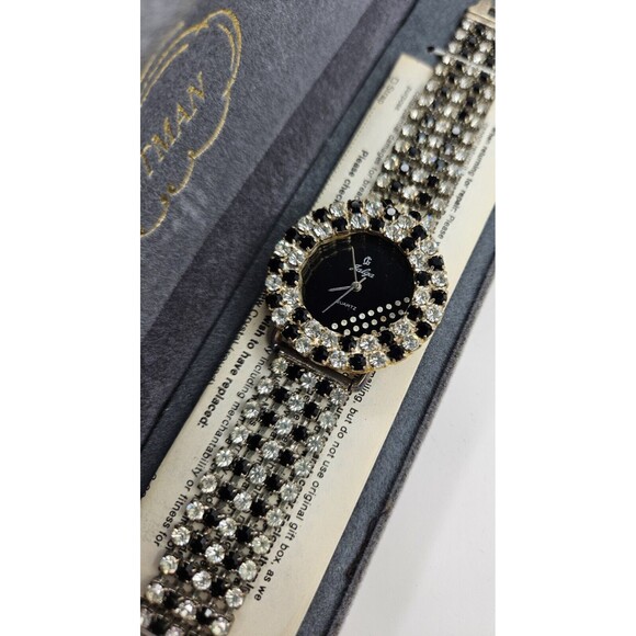 Vintage Womens Jalga Quartz Watch Rhinestone Eastman 35mm Unique main image 4